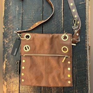 Designer OG Hammitt handbag beautiful two tone leather gold hardware.